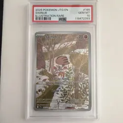 Pokemon Swinub Illustration Rare Holo Sv09: Journey Together PSA 10 165/159 2025 - Image 1