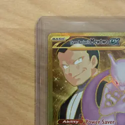 Pokemon Team Rocket's Mewtwo ex 240/182 SV10 Destined Rivals Hyper Rare Holo - Image 3
