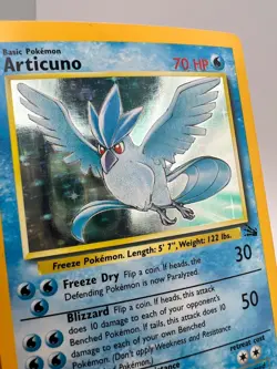 Pokemon TCG Articuno Fossil 2/62 Holo Unlimited Holo Rare LP / MP - Image 3