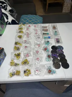 Pokemon ETB Dice And Coin-Lot 37 Sealed ETB Dice Markers And 10 Coins Mixed Sets - Image 1