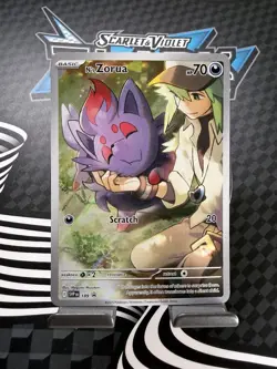 N's Zorua 189 Scarlet & Violet: Black Star Promo IR Holo - Pokemon TCG NM - Image 1