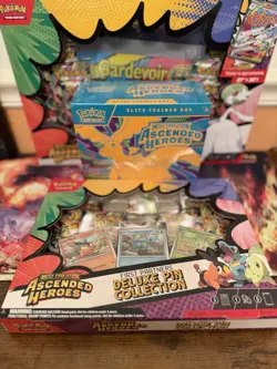 Pokemon TCG Ascended Heroes Premium Poster, Pin Collection, ETB - Lot Of 3! - Image 1
