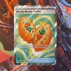 Pokemon Buddy-Buddy Poffin Ultra Rare Holofoil MEG 167/132 NM - Image 1