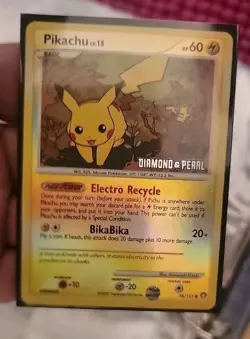 Pokemon Pikachu 94/123 Diamond and Pearl Burger King Stamped Reverse Holo - Image 1