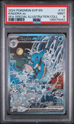 Kingdra Ex #131 SV: Scarlet Violet Pokemon Black Star Promo PSA 9 - Image 1