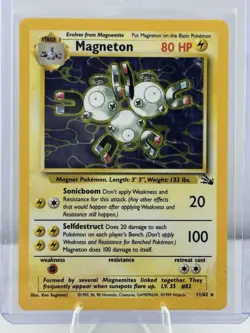 Pokemon TCG Magneton Fossil 11/62 Holo 1999-2000 Wizards Base Set Copyright Holo - Image 1