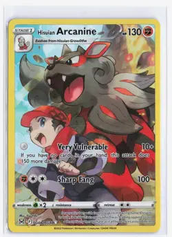 Hisuian Arcanine TG08/TG30 Swsh11: Lost Origin Trainer Gallery Holo NM Pokemon - Image 1