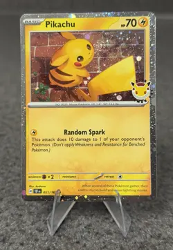 🔥 Pikachu 051/162 Cosmos Holo Rare 🌀 3 SWIRLS MINT | Pokemon Day 2026 - Image 1