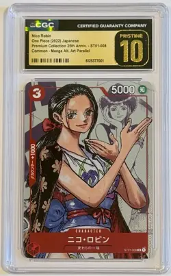 2022 One Piece ST01-008 Nico Robin Premium 25th Anniversary CGC 10 Pristine JP - Image 1
