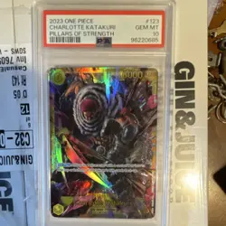 One Piece Charlotte Katakuri SEC Pillars OP03-123 PSA 10 2023 - Image 1