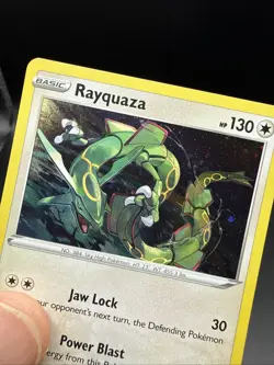 Rayquaza SWSH029 SWSH: Sword & Shield Promo Cards Holo “ink Imperfection” - Image 3