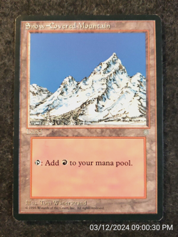 Snow-Covered Mountain Ice Age PLD Basic Land MAGIC GATHERING CARD (DS3D1E5) - Image 1