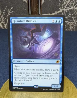 Magic: The Gathering Quantum Riddler Promo Stamped M 0072 Card - Image 1