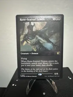 MTG -Scarred Demon Foil Etched Commander Masters #0521 - Image 1