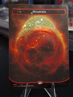 Unfinity Mountain 494 Borderless Galaxy Foil Unfinity Magic Planet Art - Image 1