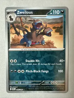 Pokemon TCG * SV White Flare * 066/086 Zweilous Common * REVERSE HOLO * FRESH PK - Image 1