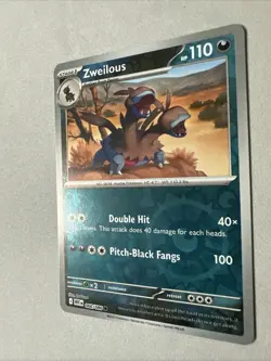 Pokemon TCG * SV White Flare * 066/086 Zweilous Common * REVERSE HOLO * FRESH PK - Image 2