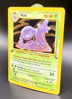 1999 Pokemon - 1st Edition Muk Holo Rare - Fossil 13/62- NM - Image 2
