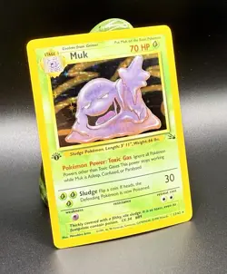 1999 Pokemon - 1st Edition Muk Holo Rare - Fossil 13/62- NM - Image 3