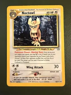 Pokemon TCG Noctowl 42/111 Neo Genesis LP - Image 1