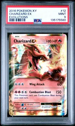 2016 POKEMON XY EVOLUTIONS #12 CHARIZARD EX PSA 9 - Image 1