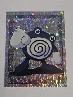 1999 Pokemon Merlin Stickers Poliwhirl Special Glitter Holo S12 - Image 1