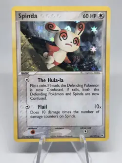 Pokemon TCG Spinda EX Hidden Legends 48/101 Reverse Holo Misprint Holobleed! VTG - Image 1