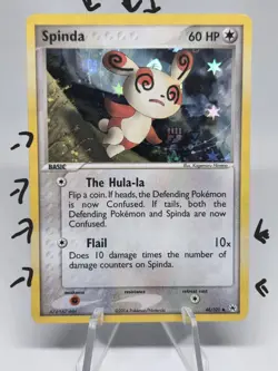 Pokemon TCG Spinda EX Hidden Legends 48/101 Reverse Holo Misprint Holobleed! VTG - Image 2