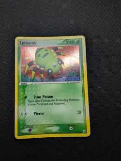 Spinarak #75/115 - EX Unseen Forces Stamped Reverse Holo - Pokemon 2005 - LP/NM - Image 1