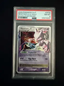 2008 Pokemon D&P Black Star Promo #DP28 Mewtwo LV.X Holo PSA 8 NM-MT - Image 1