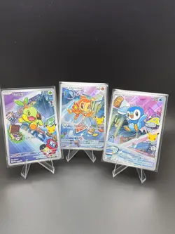 Pokemon Turtwig, Chimchar, Piplup IR Lot 042 Me: Mega Evolution Promo Holo - Image 1