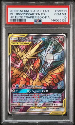 2019 Pokemon Black Star Promo Articuno Moltres Zapdos PSA 10 SM210 - Image 1