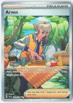 Arven 249/198 Special Illustration Rare Scarlet & Violet Pokemon Near Mint - Image 1