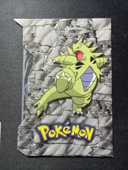Pokemon Tyranitar 18/18 Johto League Champions Embossed Die Cut TOPPS CARD - Image 1