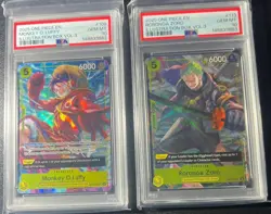 Monkey.D.Luffy and Roronoa Zoro Illustration Box Vol 3 One Piece card TCG PSA 10 - Image 1