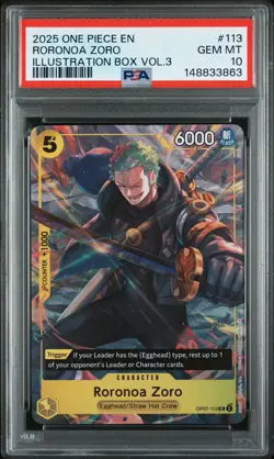 Monkey.D.Luffy and Roronoa Zoro Illustration Box Vol 3 One Piece card TCG PSA 10 - Image 5