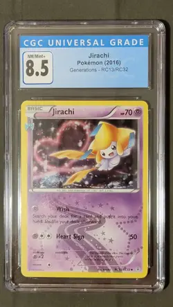 Pokemon Generations Jirachi RC13/RC32 CGC 8.5 like PSA & BGS beautiful card! - Image 1