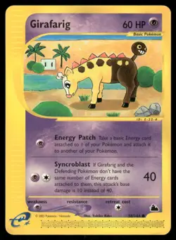 Pokemon Cards Girafarig 58/144 Skyridge Common LP *3 - Image 1