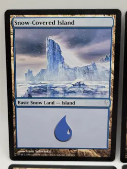 MTG Snow-Covered Island x4 LP Coldsnap Basic Snow Land Playset Magic Cards - Image 2