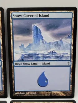 MTG Snow-Covered Island x4 LP Coldsnap Basic Snow Land Playset Magic Cards - Image 3