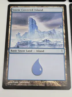 MTG Snow-Covered Island x4 LP Coldsnap Basic Snow Land Playset Magic Cards - Image 4