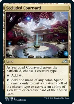 Secluded Courtyard 275 MTG NM - Kamigawa: Neon Dynasty - Image 1