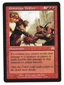 Magic The Gathering MTG - Onslaught ONS 2002 - #212 Gratuitous Violence NM x3 - Image 1