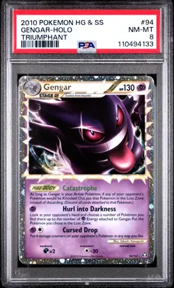 2010 POKEMON TRIUMPHANT GENGAR PRIME #94 ULTRA RARE PSA 8 NM #110494133 - Image 1