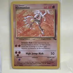 Pokemon Hitmonlee 22/62 Non-Holo Rare Fossil - Image 1