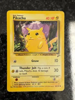 Pikachu 087/130 Base Set 2 Regular Common LP Vintage Pokemon Card 2000 - Image 1