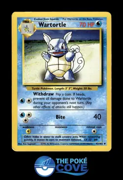 Wartortle 42/102 | Base Set Unlimited | Pokemon Uncommon | HP - Image 1