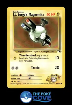 Lt. Surge's Magnemite 80/132 | Gym Heroes Unlimited | Pokemon Common | MP - Image 1