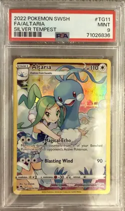 2022 Pokemon SWSH FA/ALTARIA Silver Tempest PSA 9 #TG11 Mint Condition - Image 1