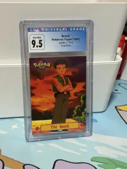 CGC 9.5 Gem Mint Brock Pokemon Topps (1999) Series 1- TV4 First print - Image 1
